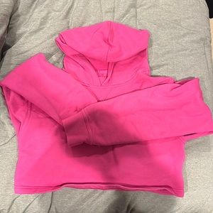 Pink cropped lululemon hoodie